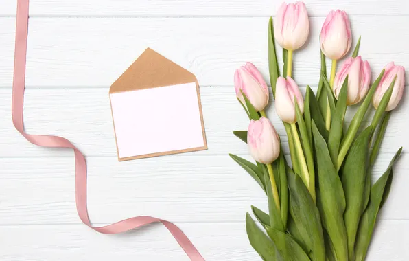 Picture flowers, tulips, pink, flowers, tulips, with love, card