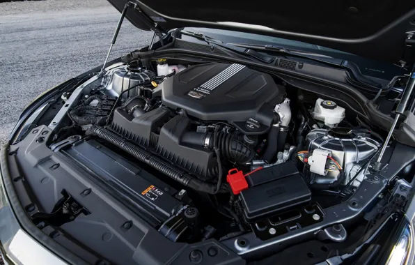 Grey, engine, Cadillac, sedan, four-door, 2020, CT5