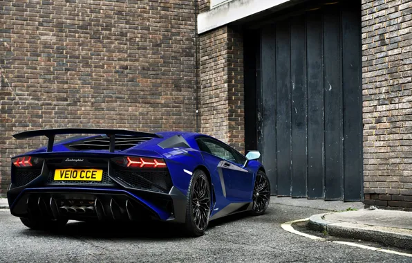 Wall, brick, Lamborghini, wallpaper, Lamborghini Aventador